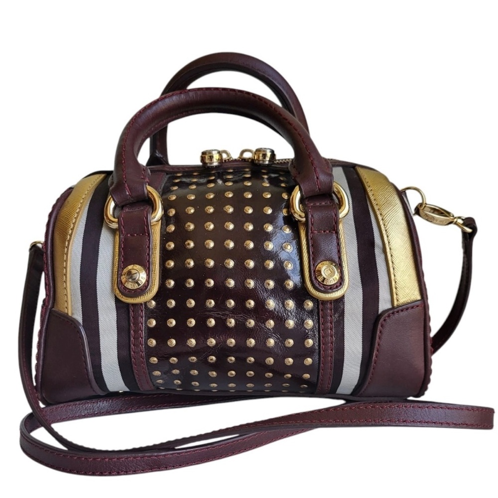 Henri Bendel Brown and Gold Mini Bag
